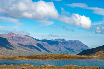 Landscape of the East Fjords (Iceland)