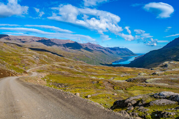 Landscape of the East Fjords (Iceland)