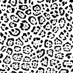 Animal Print. black Jaguar spots seamless pattern. animal pattern. jaguar print. good for fabric, fashion, wallpaper, summer dress, resort wear, textile, background. © hartami