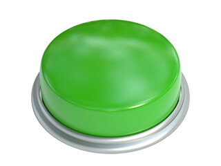 Green button 3d rendering