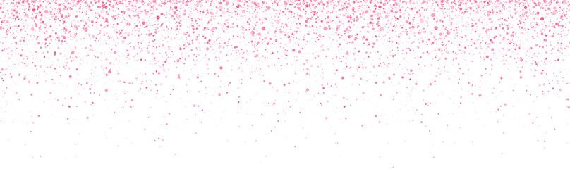 Wide pink glitter falling confetti