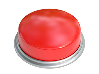 Red button 3d rendering