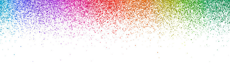 Colorful glittering confetti wide horizontal isolated