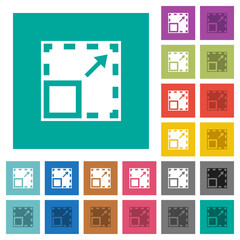 Obraz na płótnie Canvas Maximize element solid square flat multi colored icons