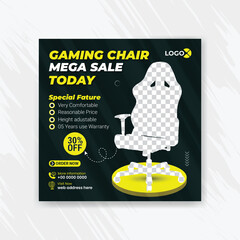 Exclusive Gaming Chair Social Media Post Design Template