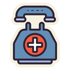 hospital call sticker