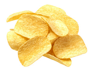 Potato chips isolated