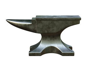 Anvil isolated on white background 3d rendering