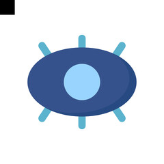 eye icon vector logo flat style