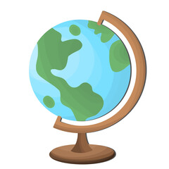 Globe of Planet Earth with Map of World