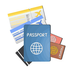 Travel Passport Book Illustration