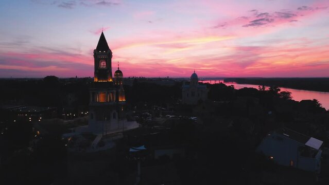 Drone view of Zemun, Belgrade, Serbia.