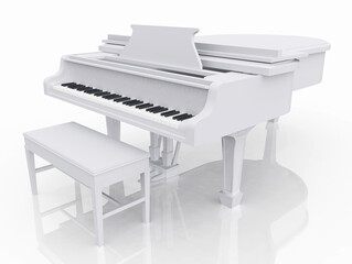 Weißes Klavier