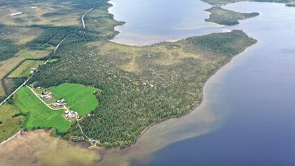 survol du lac de Femunden au centre de la Norvège