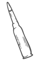 Bullet. Doodle style bullet vector sketch isolated on white background