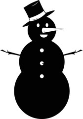 Snowman vector sillhoutte