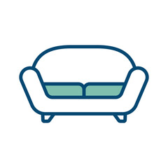 Plakat sofa icon vector design template in white background