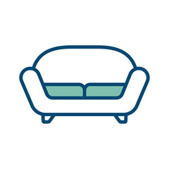 sofa icon vector design template in white background