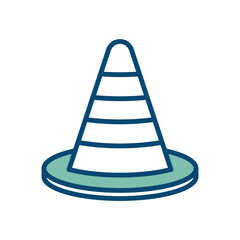 traffic cone icon vector design template in white background