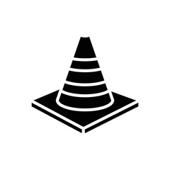 traffic cone icon vector design template in white background