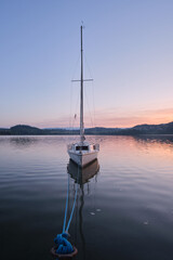 sailboat at sunset