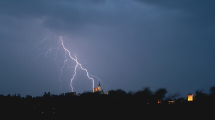 lightning in the city
