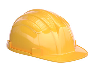 Fototapeta Yellow hard hat, safety helmet isolated on white background 3d rendering obraz