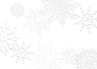 レースのような雪の結晶　背景