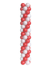 Vertical lienar balloon cluster, balloon column, celebration design element, 3d rendering