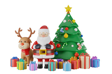 santa claus and christmas gifts