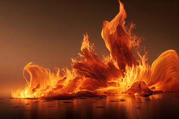 Abstract view of fire and flames illustration