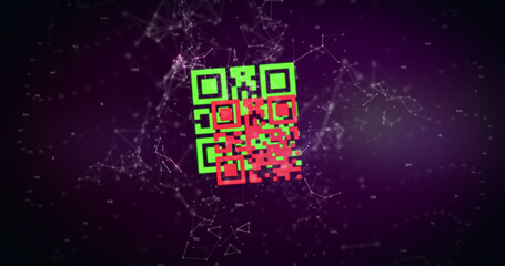 QR code scanner against network of connections