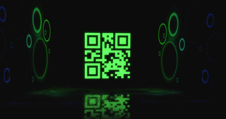 Image of flickering white QR code 