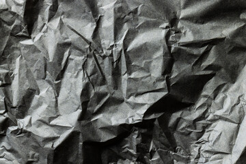 Close up of corrugated dark cardboard with copy space