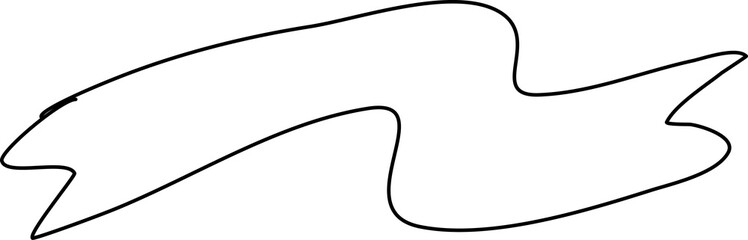 Hand drawn ribbon