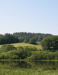 Small lake in Wiezyca, Kashubia Region, Poland.
