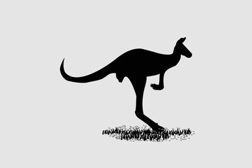 Logo, a kangaroo icon, shape of kangaroo,