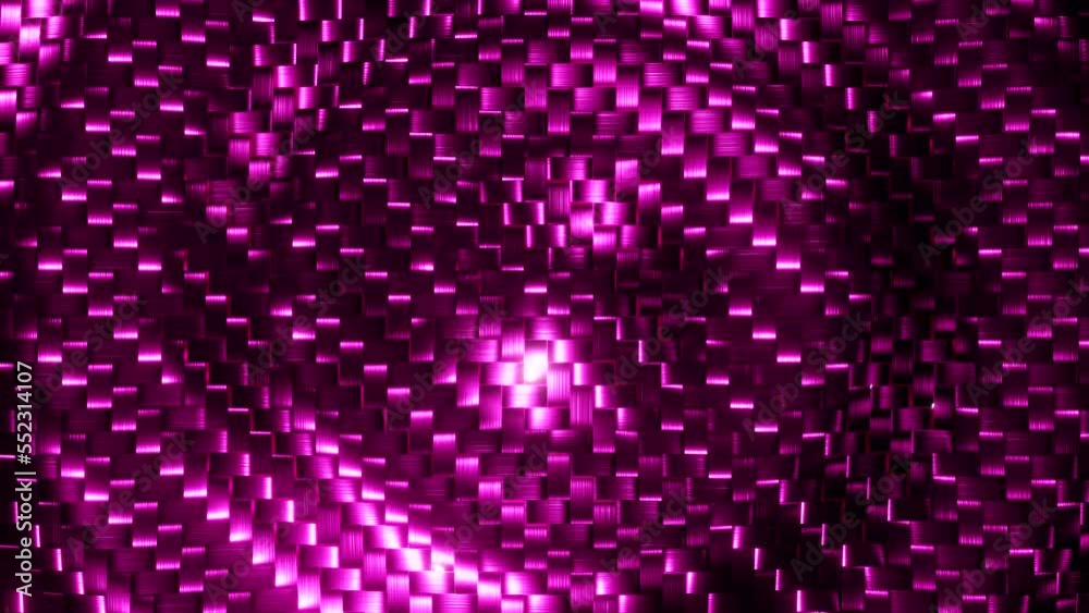 Poster shiny purple weave carbon fiber. infinitely looped animation