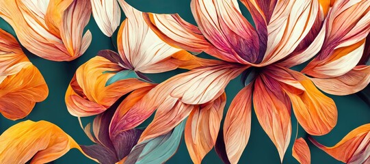 Abstract Floral pattern. Generative AI