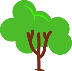 Green Tree cartoon illustration