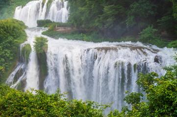 Fototapeta premium The majesty of the Marmore waterfall. Dream Umbria.