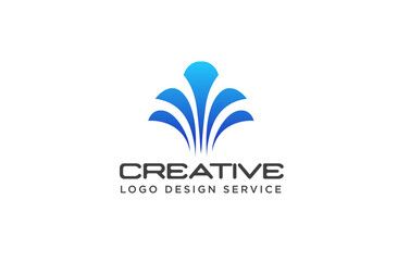 The Fountain Logo or water fall logo
