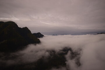 clouds over the mountains