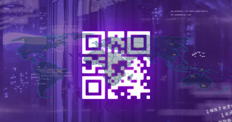 Animated qr code over digital interface