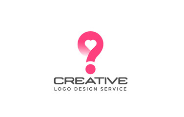 question mark symbol or love ques logo