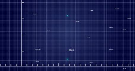Image of data processing over shapes