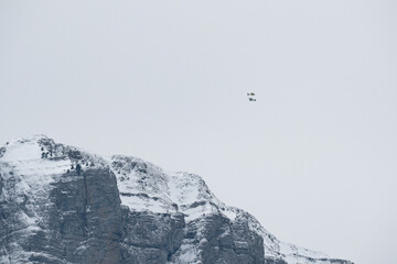 close call between 2 helicopters