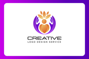Healthcare Charity Logo Template or Foundation Logo