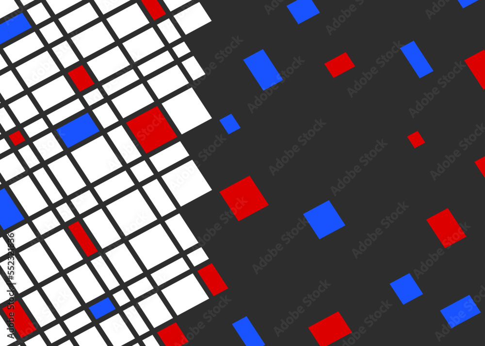 Poster abstract background with colorful irregular square pattern. abstracts pixelate background