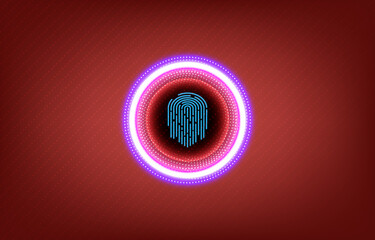 fingerprint circle gradient dot line background
